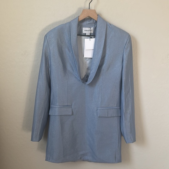 NWT Sabina Musayev Equinox Mini Dress Sky Blue Size Small - Picture 3 of 11